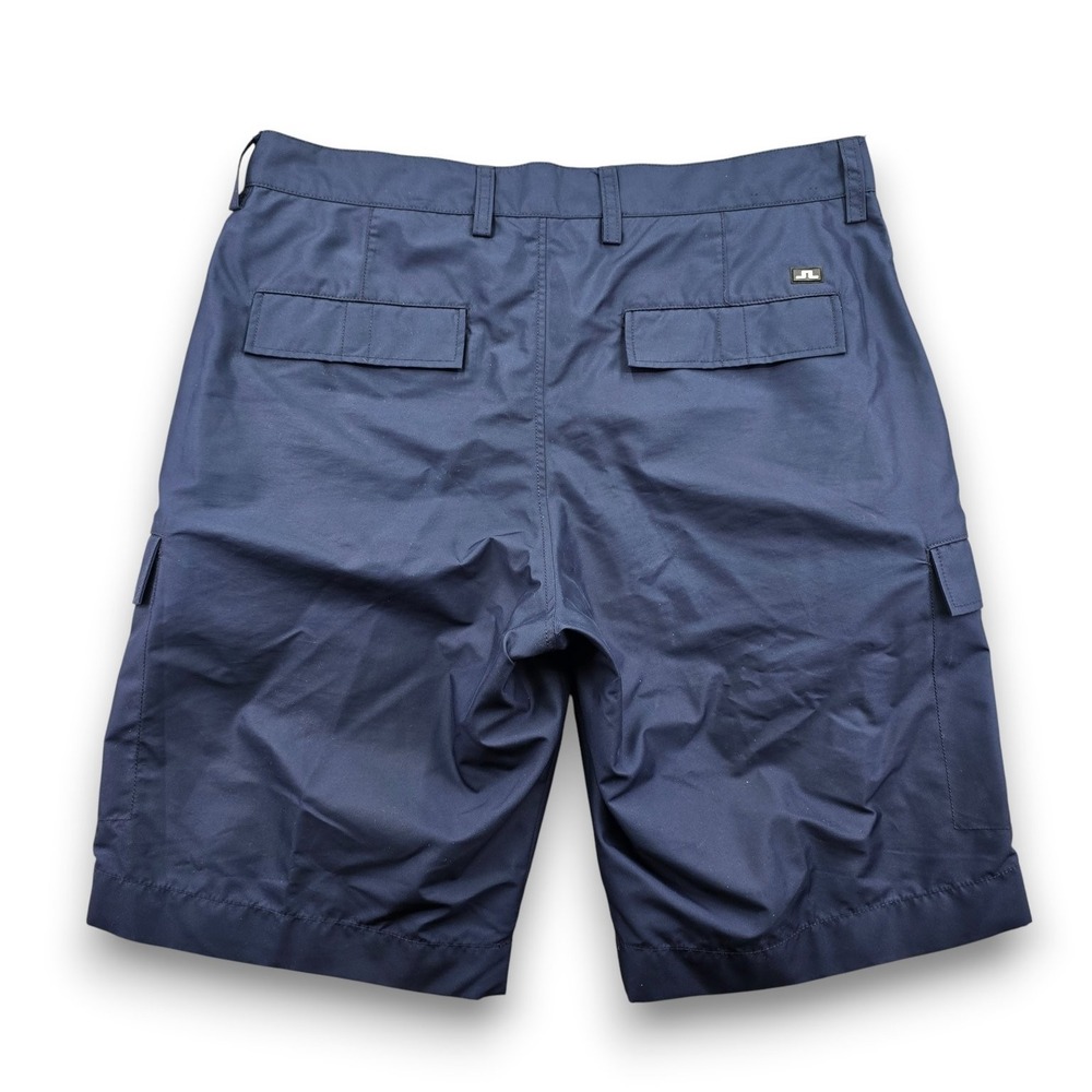 J.Lindeberg Cargo Golf Shorts Mens 33 Navy Blue Performance Regular Fit